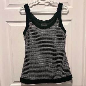 Frank Lyman tank top cami black gold Women 8 Medium summer classic chic